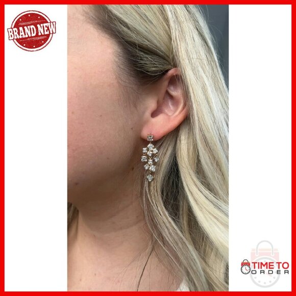 Crystal Rhinestone Dangle Earrings for Women Crystal Chandelier Statement Earrings Nickel-Free Brass Drop Dangle